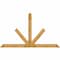 Ekena Millwork Saratoga Rough Sawn Timber Gable Bracket, Western Red Cedar, 108"W x 63"H x 4"D x 6"F, 14/12 Pitch GBW108X63X0406SAR00RWR - alternate 1